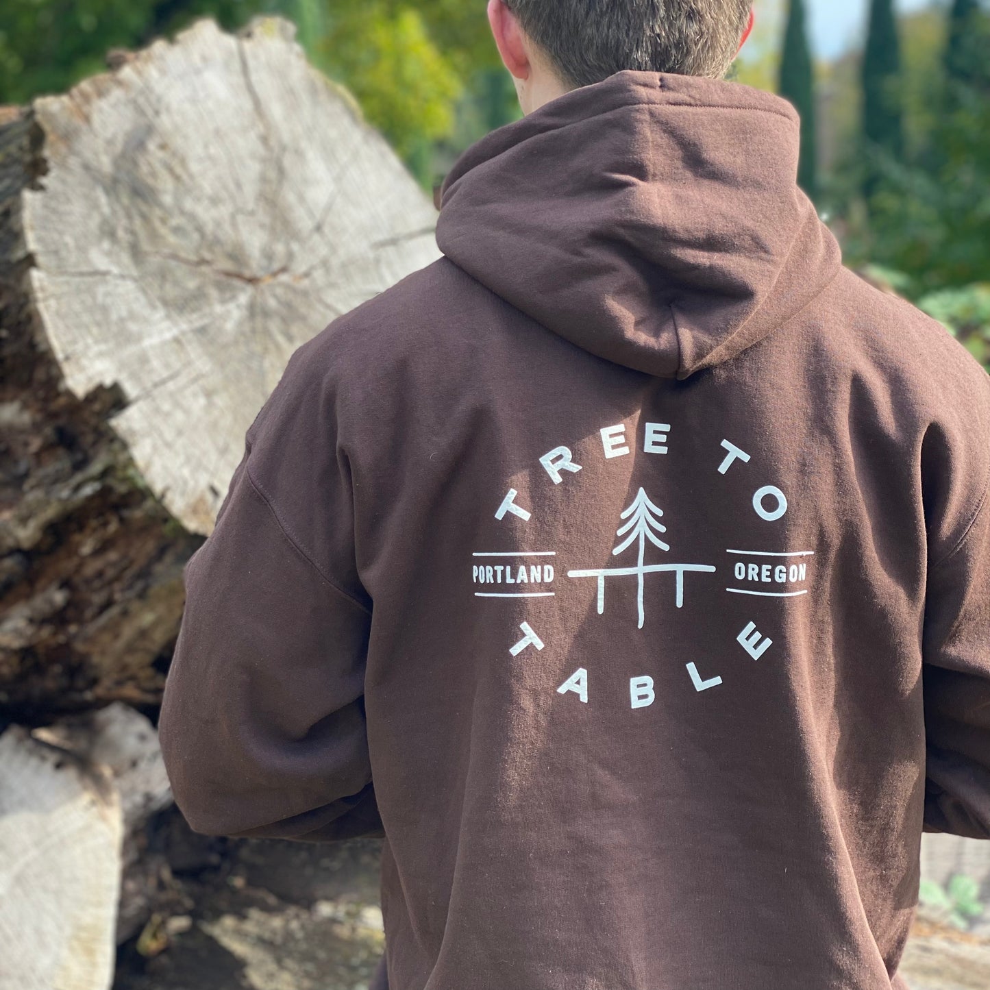 Brown Logo Hoodie