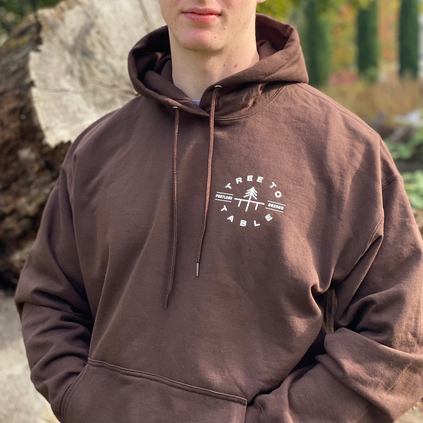 Brown Logo Hoodie