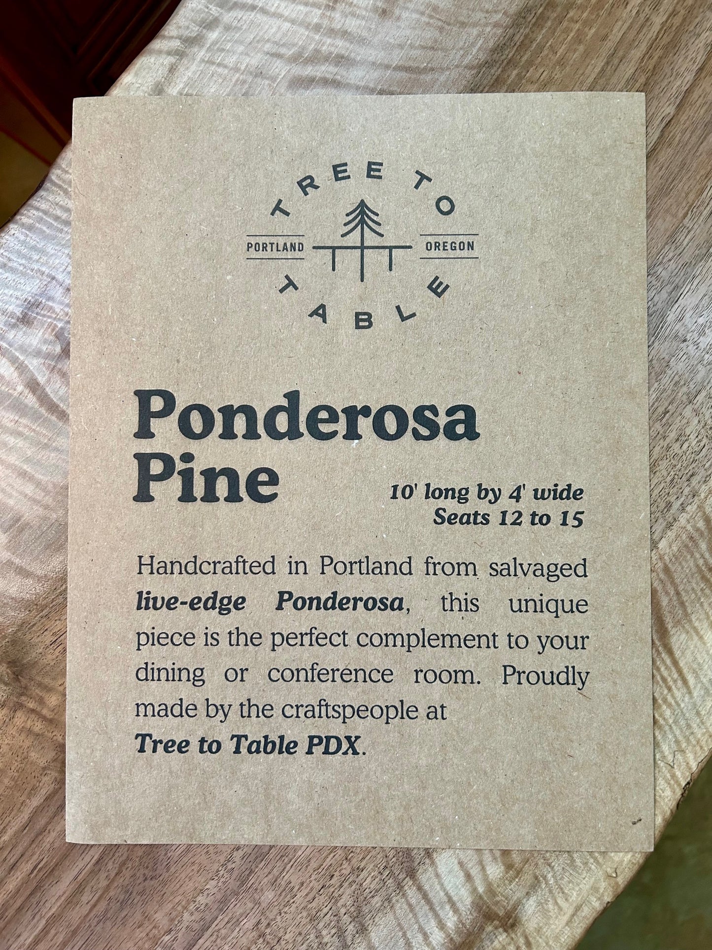 Ponderosa Pine Table