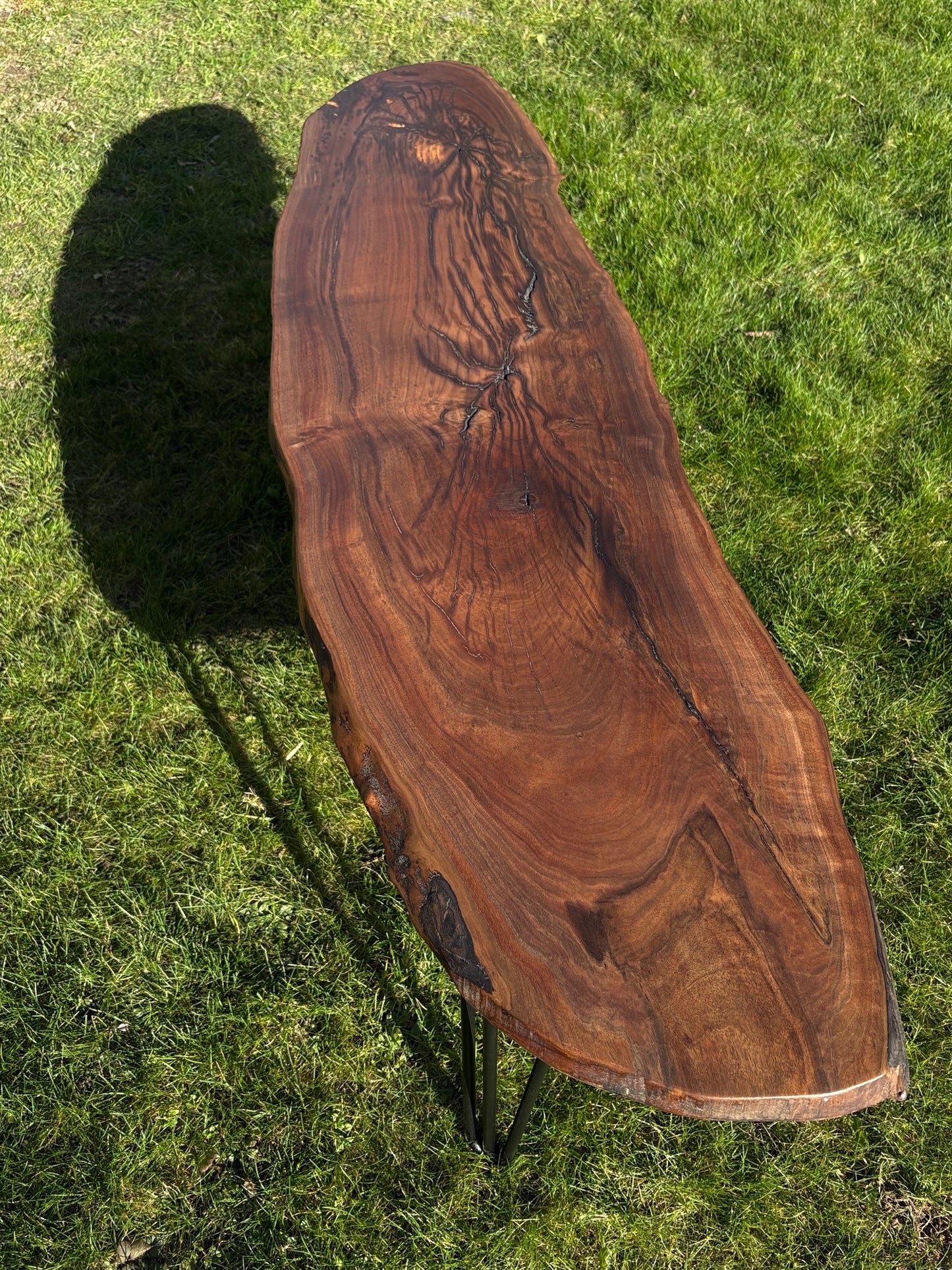 Rustic Live Edge Black Walnut Coffee Table