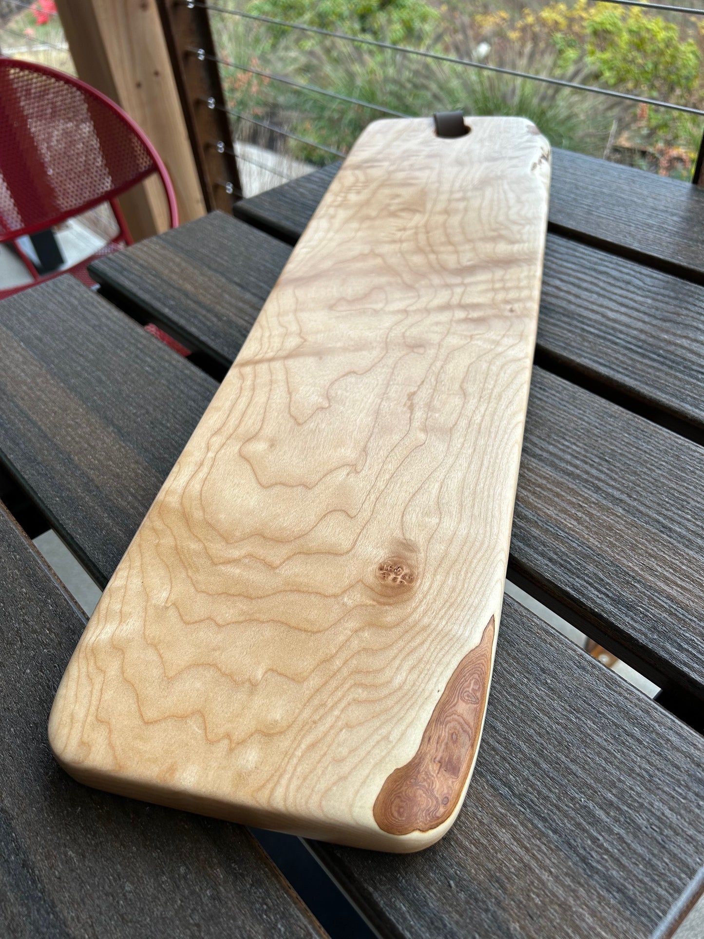 Burled Maple Bread Board