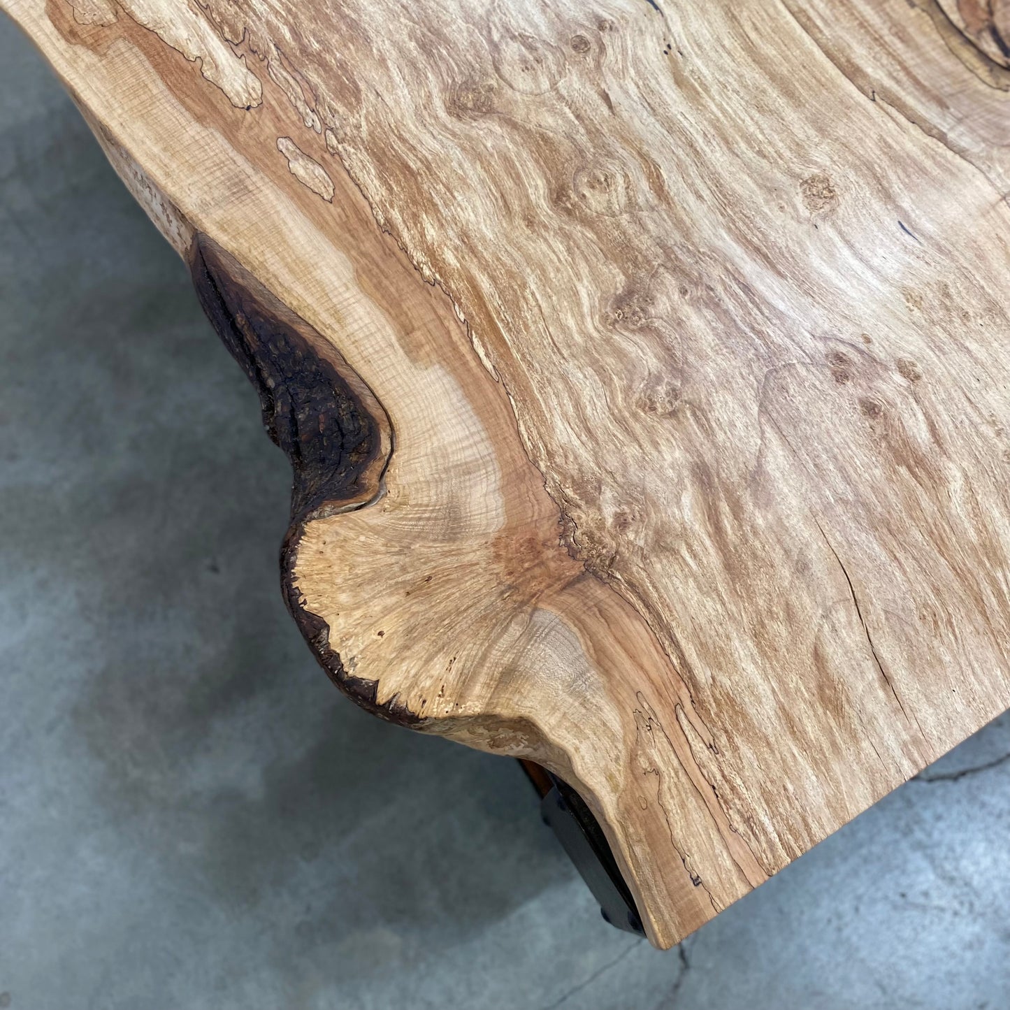 Spalted Maple Rolling Coffee Table