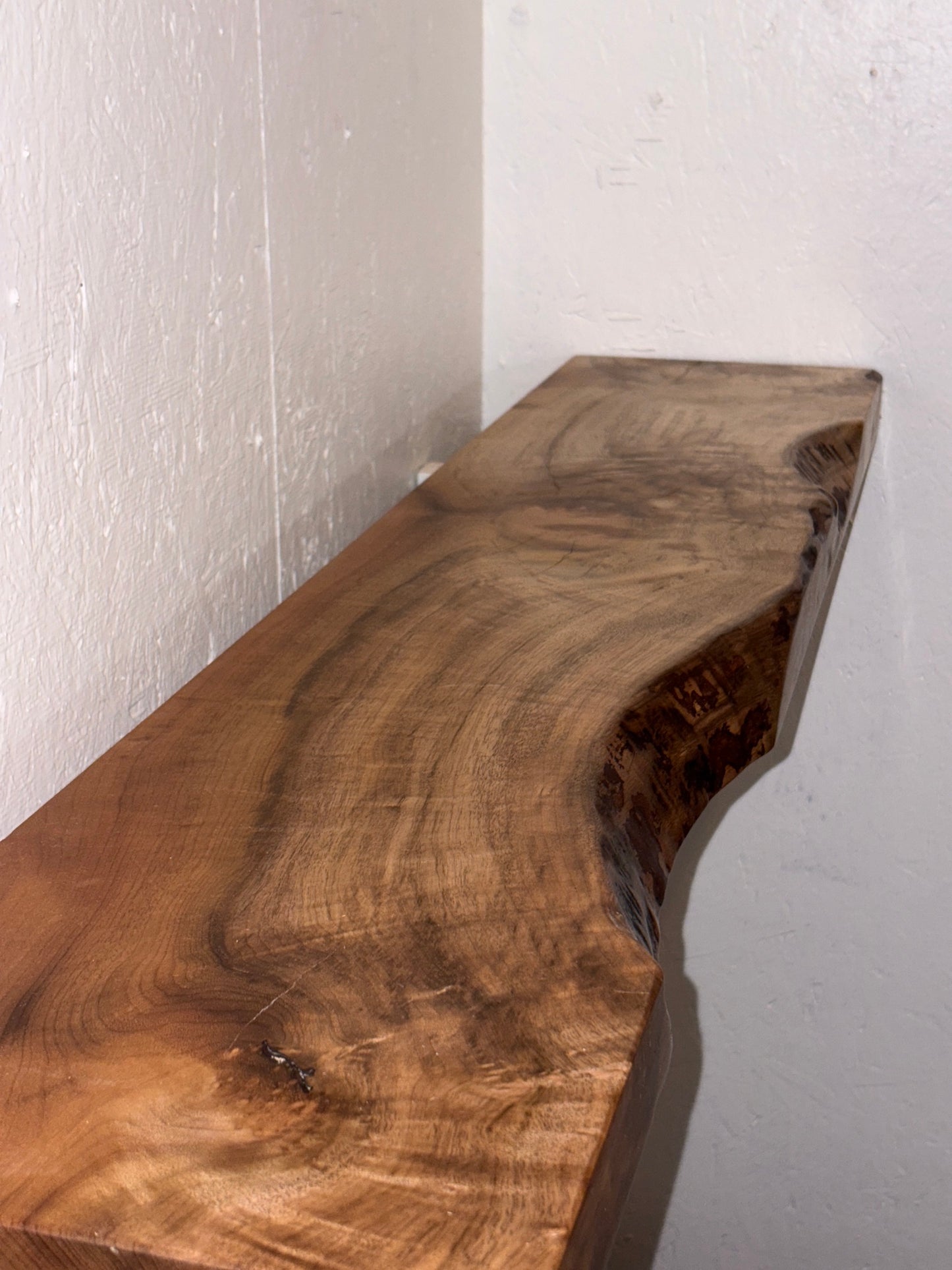 Live Edge Walnut Mantel