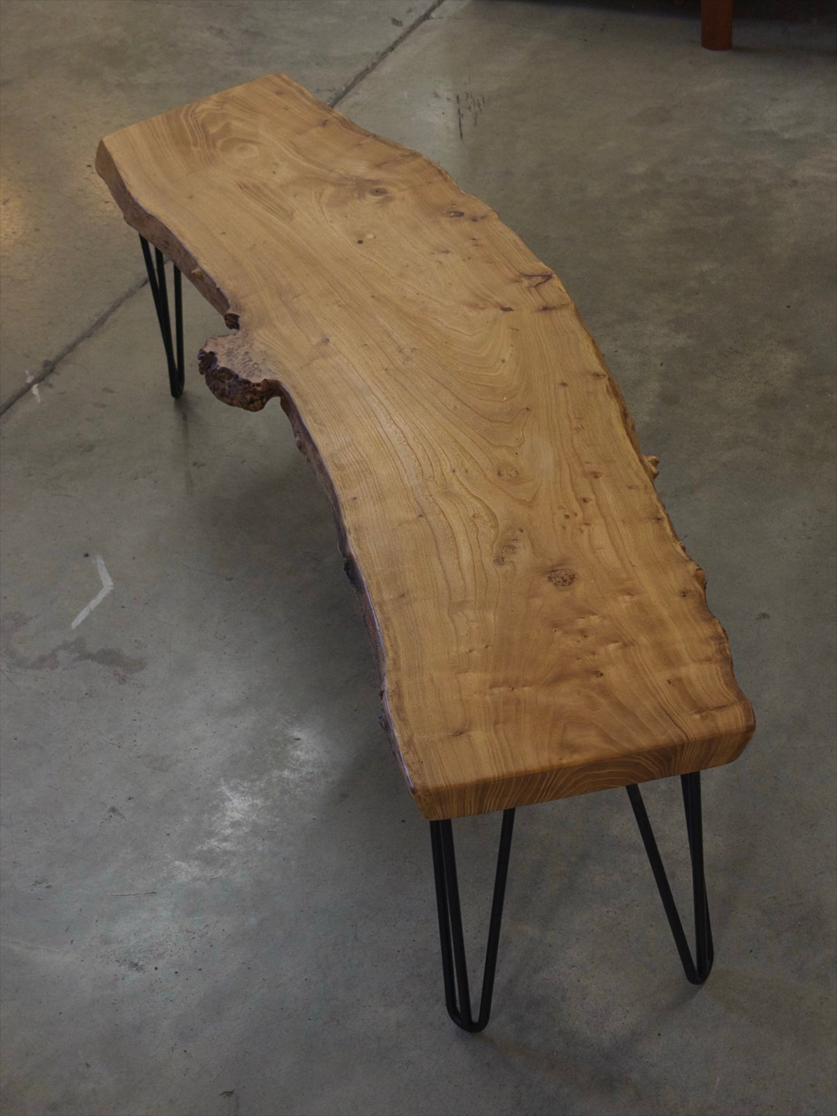 Live Edge Figured Elm Coffee Table