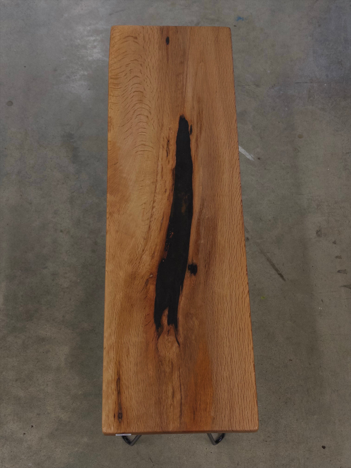 Single Red Oak Bench