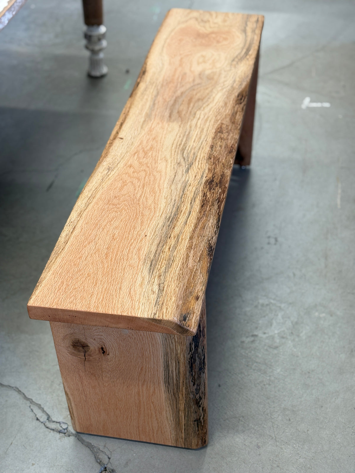 Live Edge Red Oak Bench