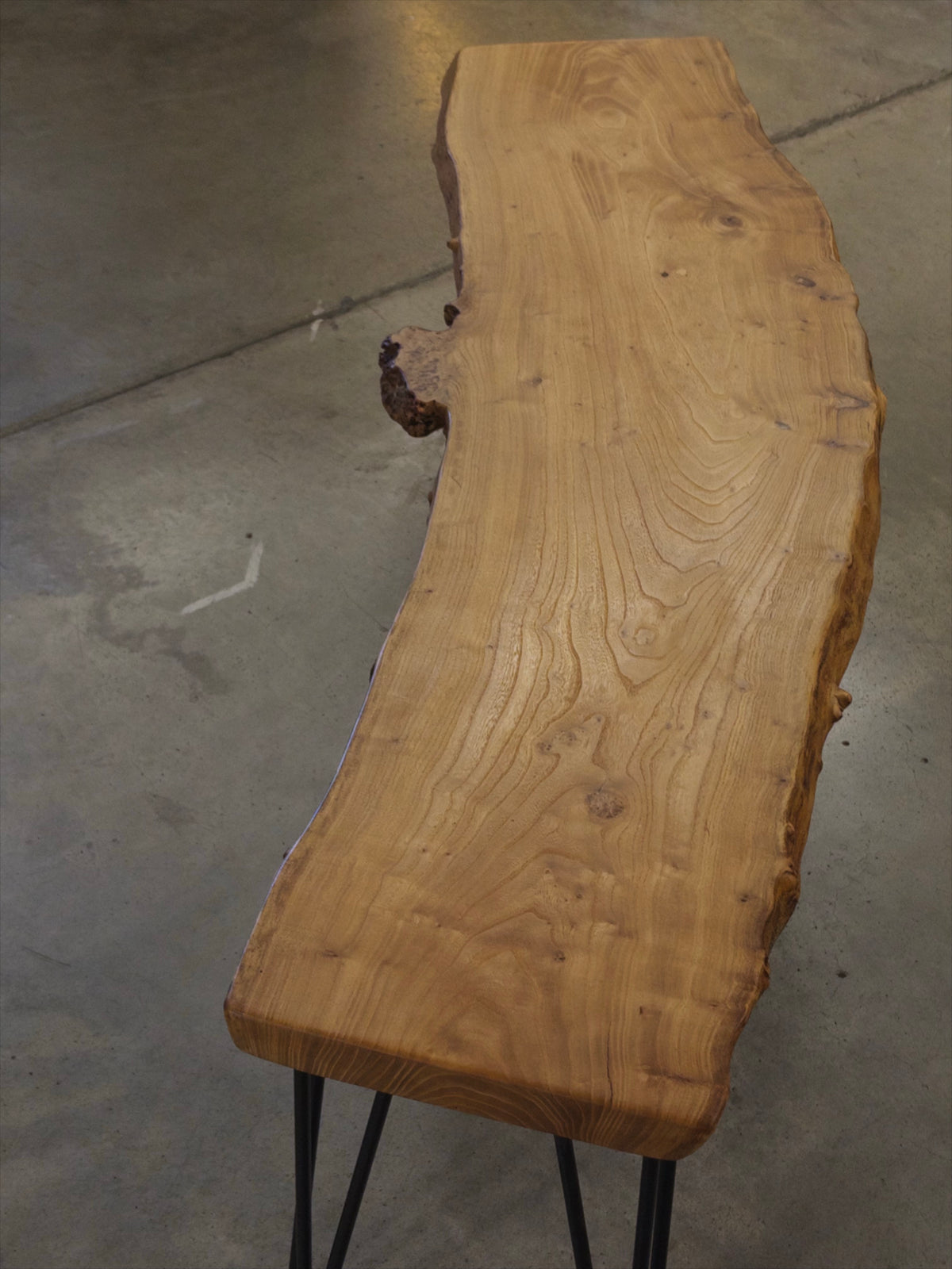 Live Edge Figured Elm Coffee Table