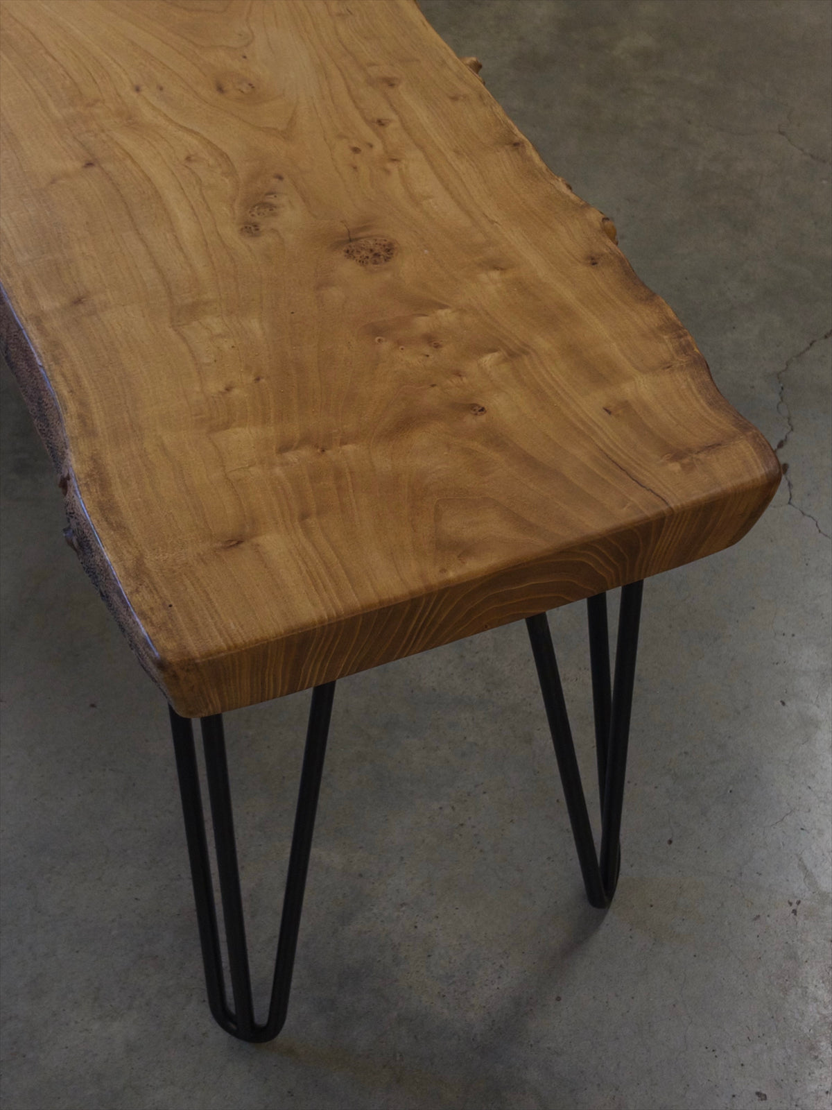 Live Edge Figured Elm Coffee Table