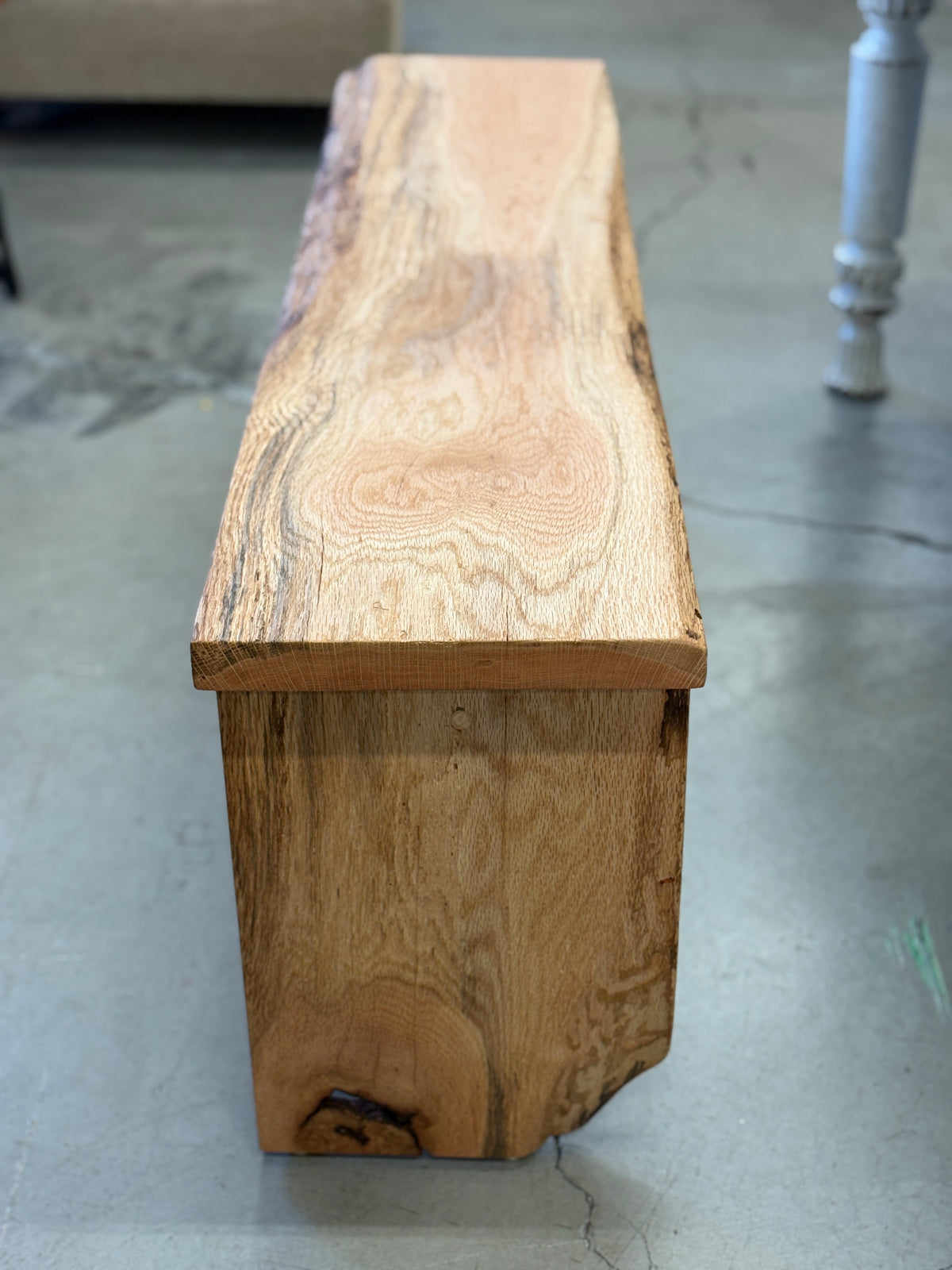 Live Edge Red Oak Bench