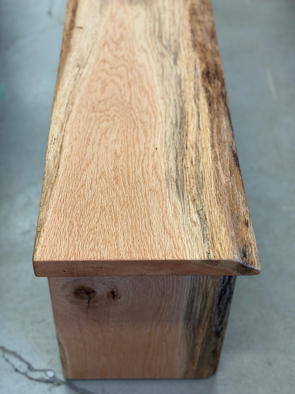 Live Edge Red Oak Bench