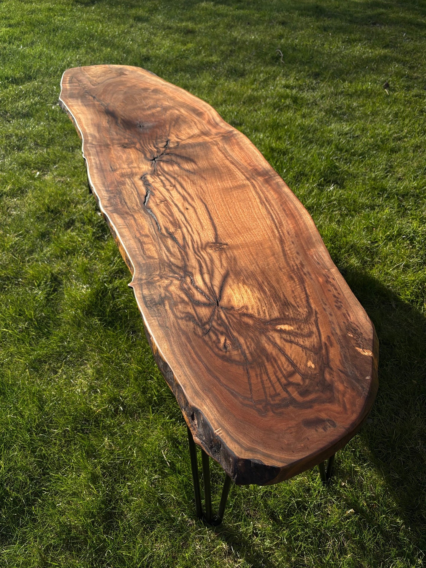 Rustic Live Edge Black Walnut Coffee Table
