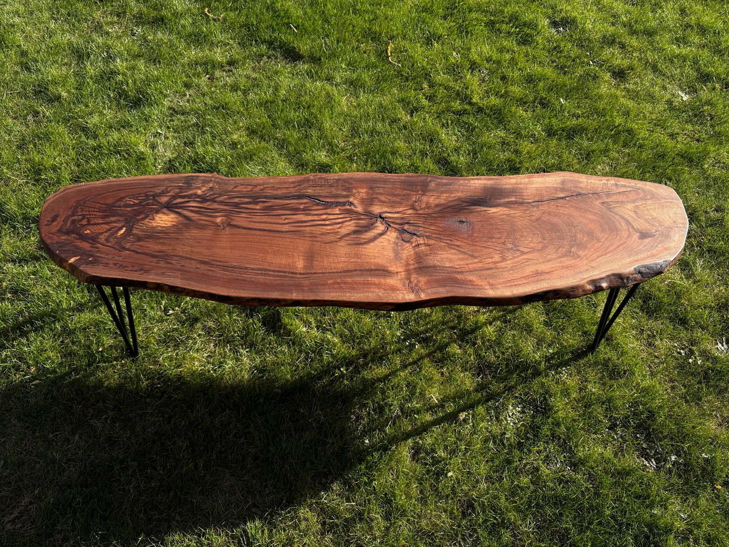Rustic Live Edge Black Walnut Coffee Table
