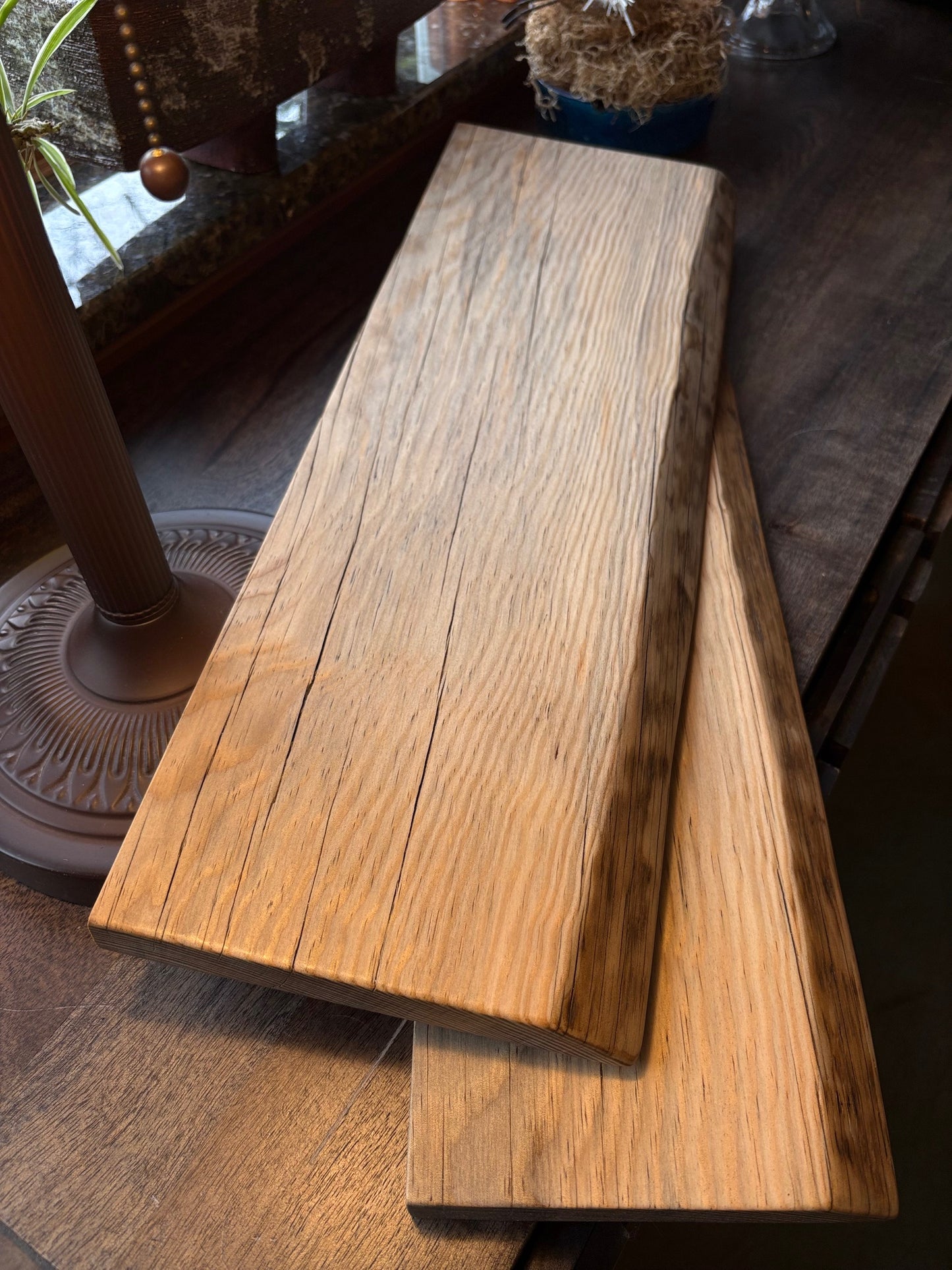 Small Live Edge Ponderosa Pine Shelves - Pair