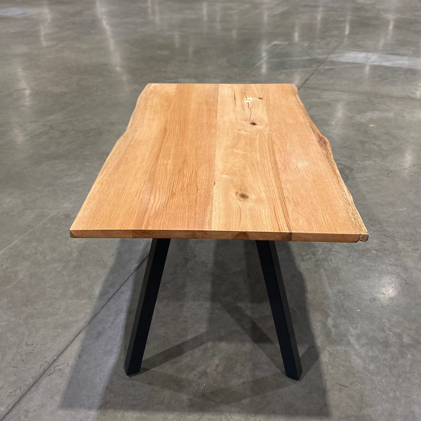 Double Live Edge Red Oak Table