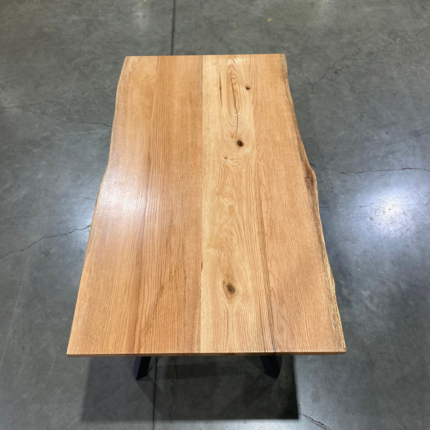 Double Live Edge Red Oak Table