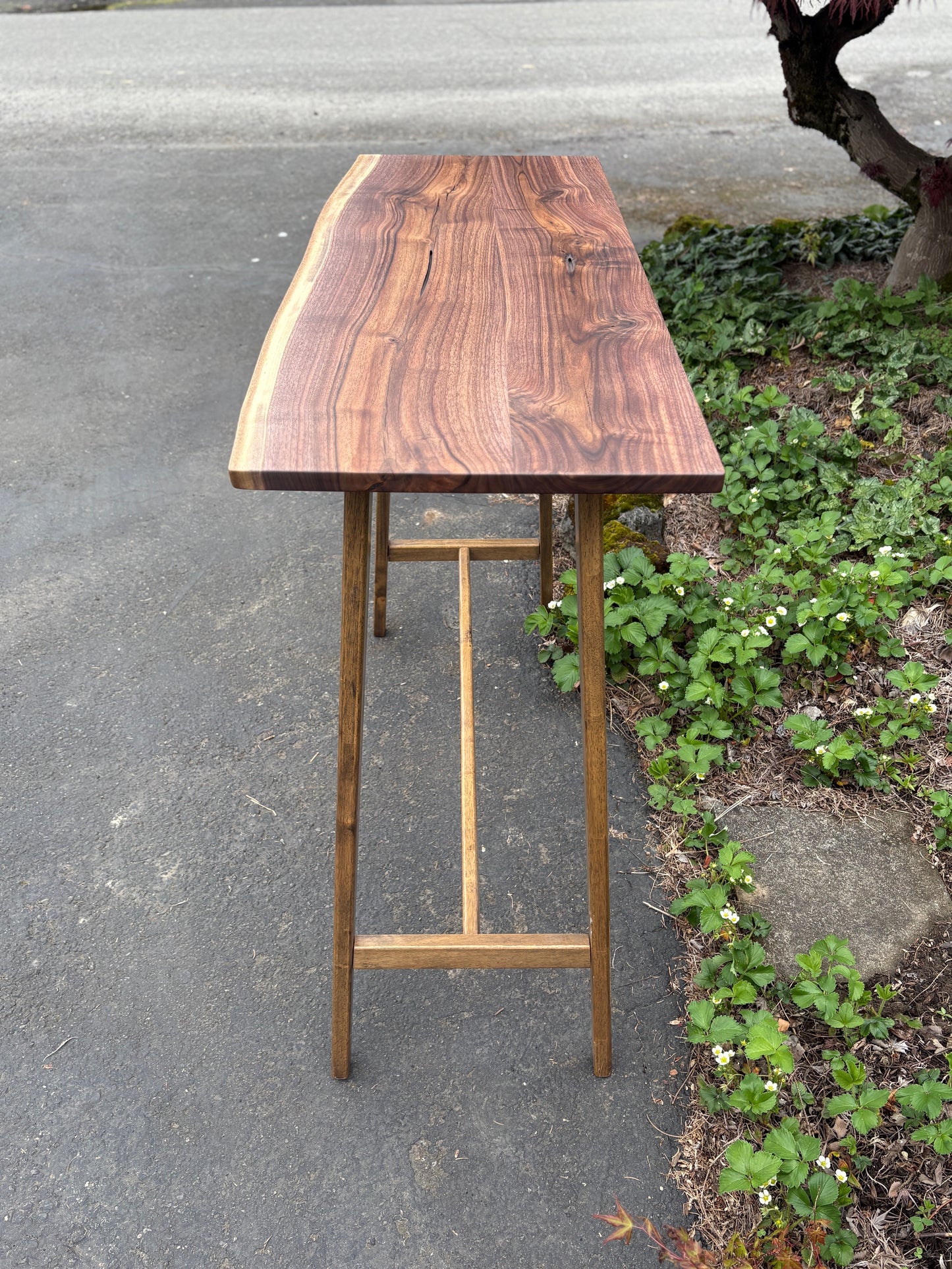 Live Edge Black Walnut Bar Top Table