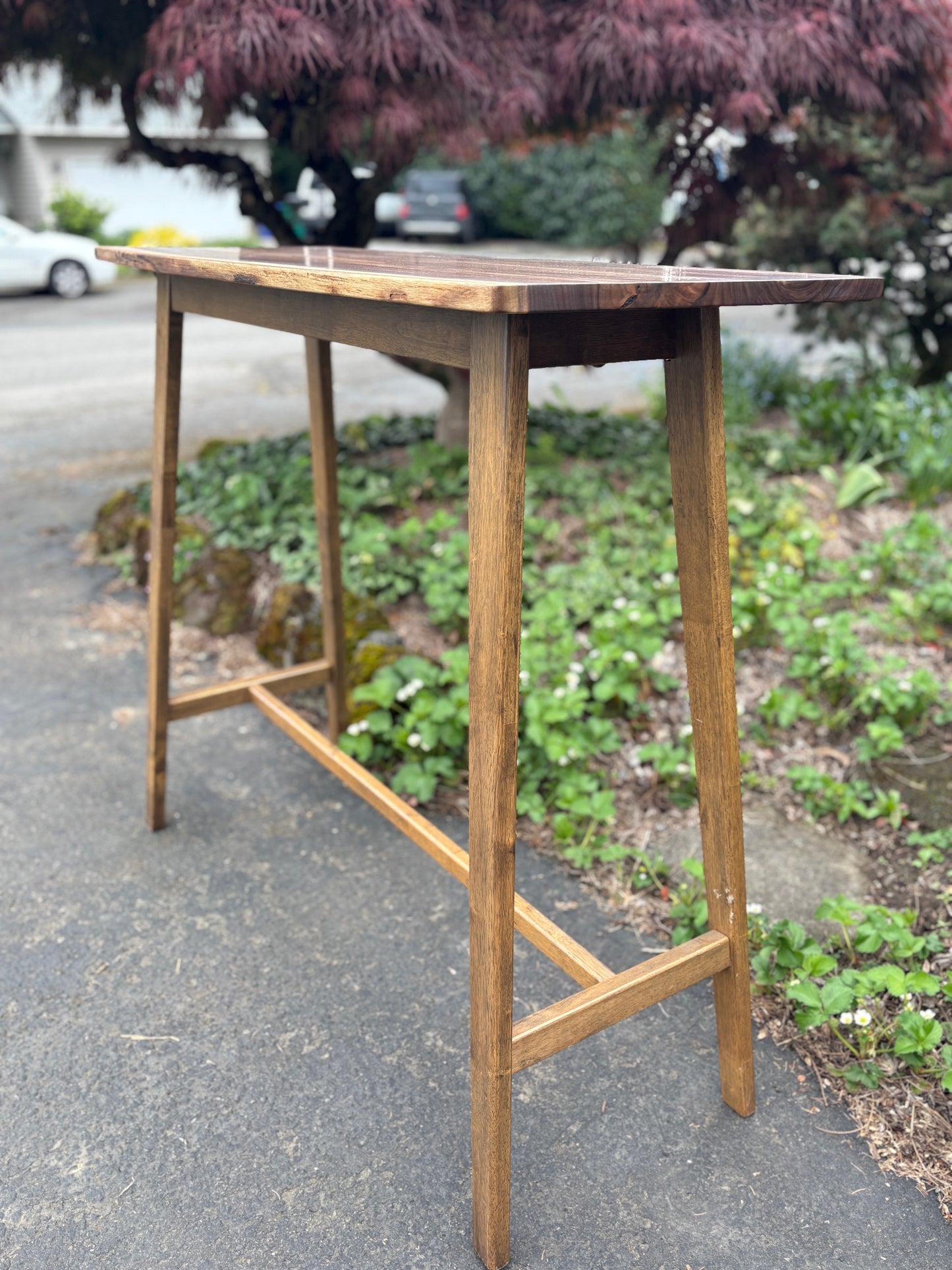 Live Edge Black Walnut Bar Top Table