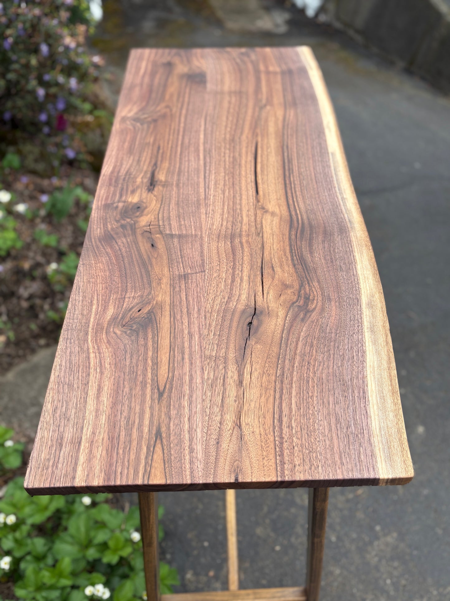 Live Edge Black Walnut Bar Top Table