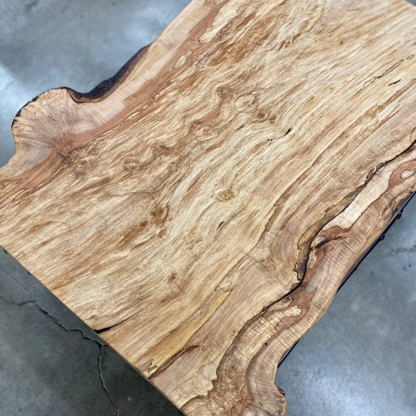 Spalted Maple Rolling Coffee Table