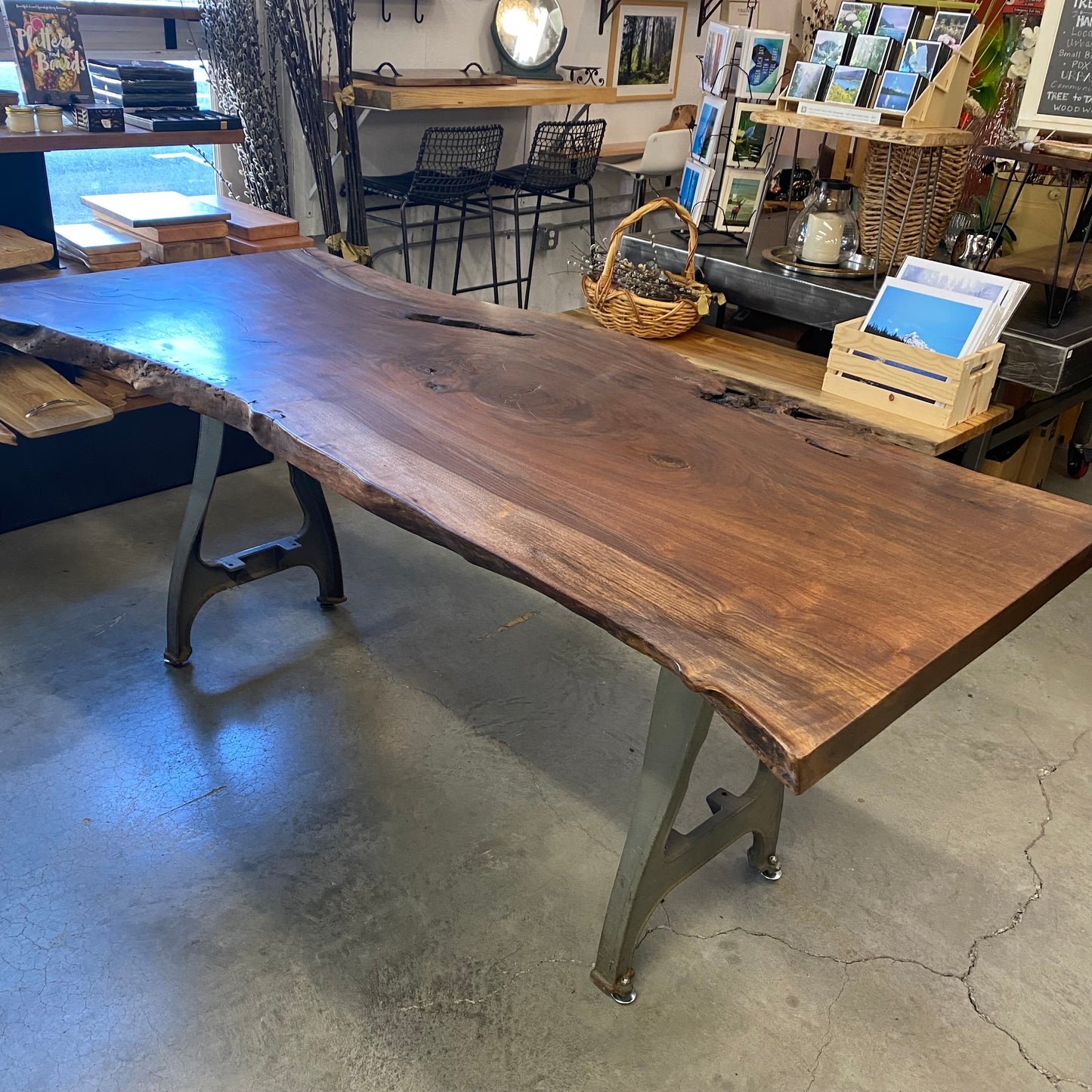 Rustic Black Walnut Counter-Height Table