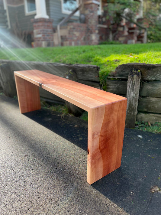 Madrone Waterfall Style Bench