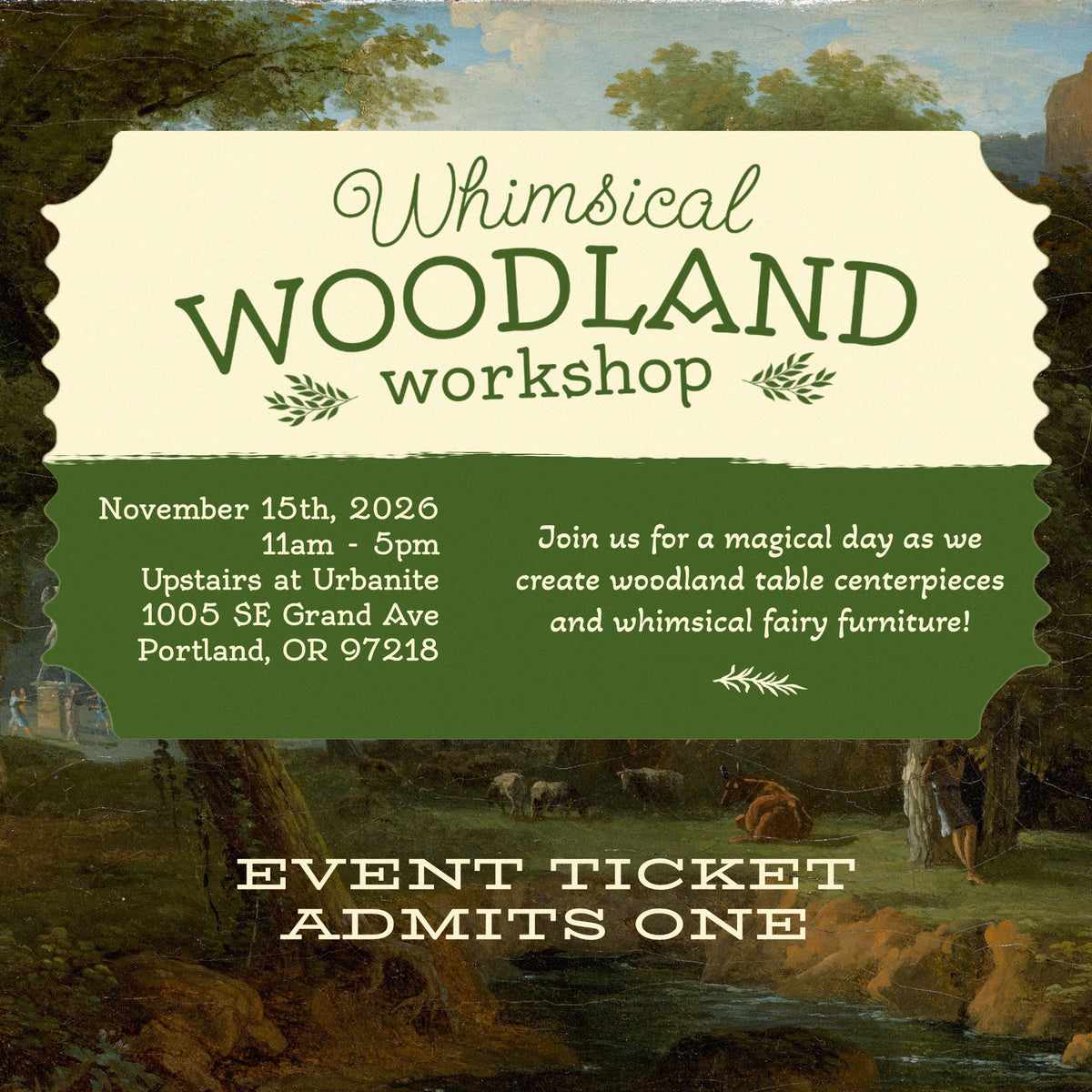 Whimsical Woodland Workshop Event | November 15th, 2026